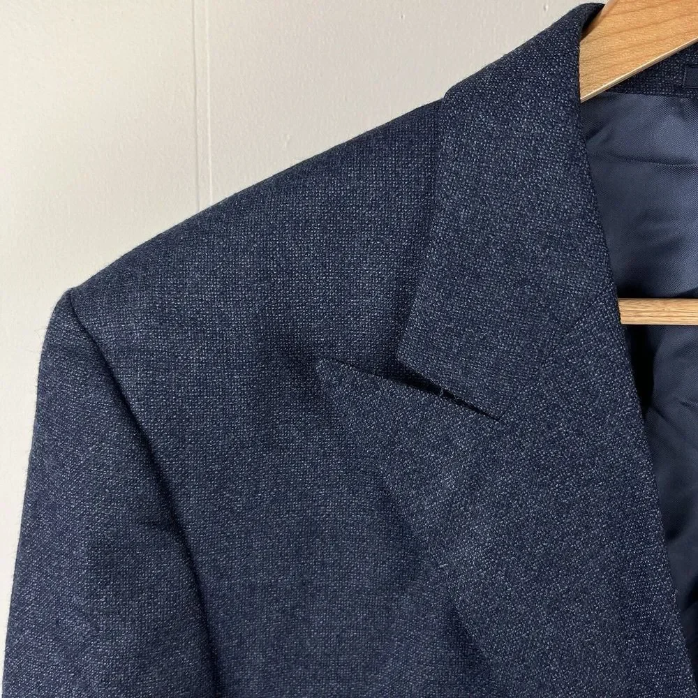 SUITSUPPLY‎ Blueline Vitale Barberis Canonico Blazer Jacket Mens 46L 100% Wool